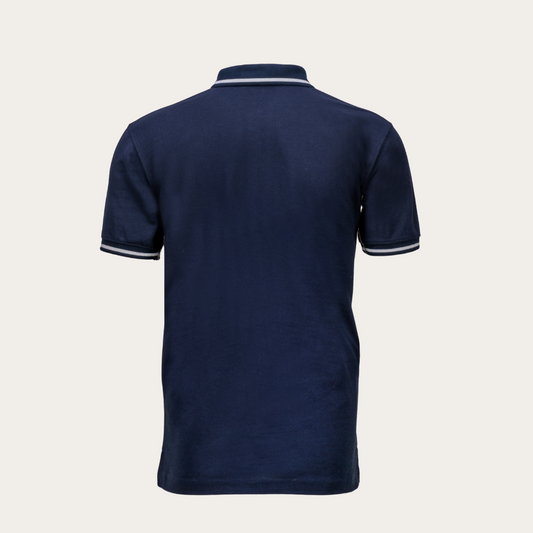 White Accents Navy Blue Golf T-Shirt