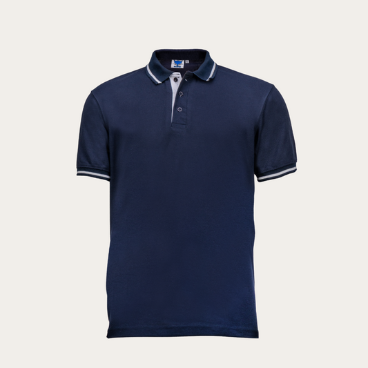 White Accents Navy Blue Golf T-Shirt